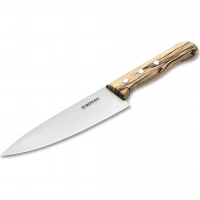 Кухонный шеф-нож Boker Tenera Chef’s Medium Ice Beech, 158 мм, сталь С75, рукоять белый бук купить в Саранске