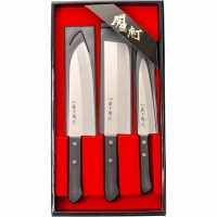 Набор из 3-х кухонных ножей Fuji Cutlery Tojiro, заточка #3000 купить в Саранске