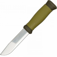 Нож с фиксированным лезвием Morakniv 2000, сталь Sandvik 12C27, рукоять пластик/резина, зеленый купить в Саранске