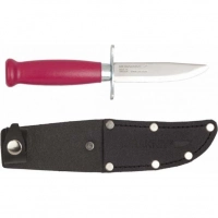 Нож с фиксированным лезвием Morakniv Scout 39 Safe Cerise, сталь Sandvik 12С27, рукоять береза, розовый купить в Саранске