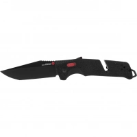 Полуавтоматический складной нож Trident Mk3 Black-Red Tanto, сталь D2, рукоять GRN купить в Саранске